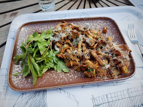 Chanterelle toast at Blå+ in Stockholm
