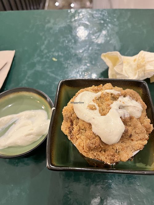 Apple crumble dessert   at B.Better in Paris