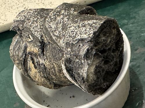 Charcoal bread   at B.Better in Paris