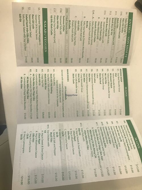 Menu at Tofu House - Vegan Restaurant in Canley Heights