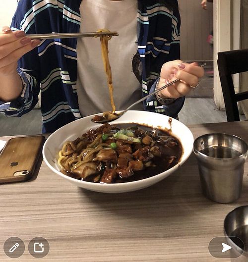 Vegan jajangmeon  at Sarangchae in Nottingham
