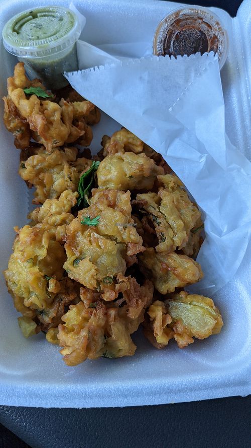 Vegetable pakoda - delicious and big portion!! at Thumka Indian Express in Algonquin