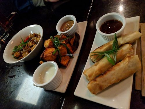 Vegan starters at Koi in Calgary