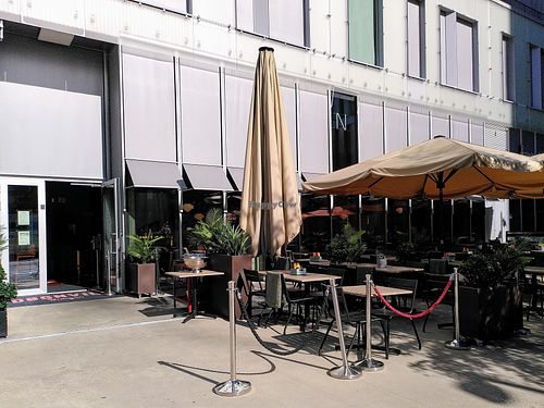 Entrance + Terrace at Døgnvill Burger - Opera House in Oslo
