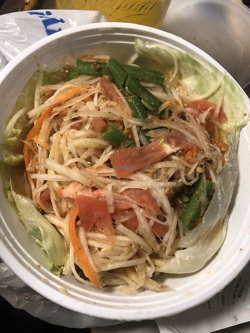 Som tum appetizer “papaya salad”   at Seeda Thai in Valley Stream