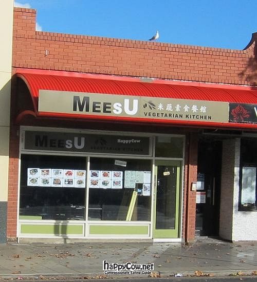 View from street at Meesu Vegetarian Kitchen in Adelaide