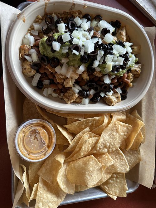 Homewrecker bowl customized to be vegan - delicious  at Moe's Southwest Grill in Centereach