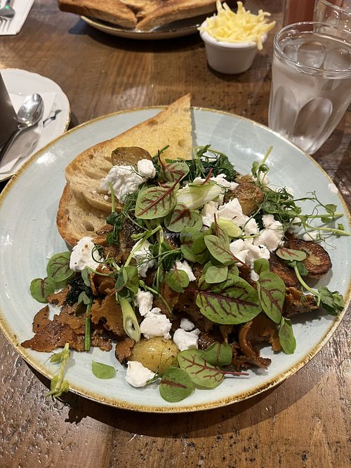 Vegan pastrami hash  at The Pudding Pantry in Beeston