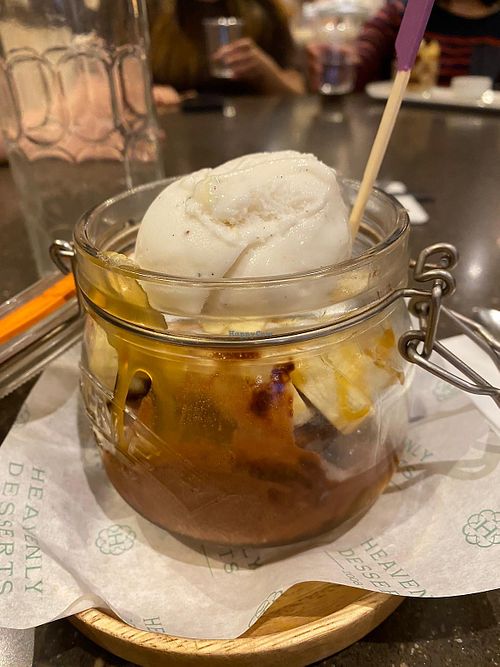 Banana, Carmel and brownie sundae.  at Heavenly Desserts in Nottingham