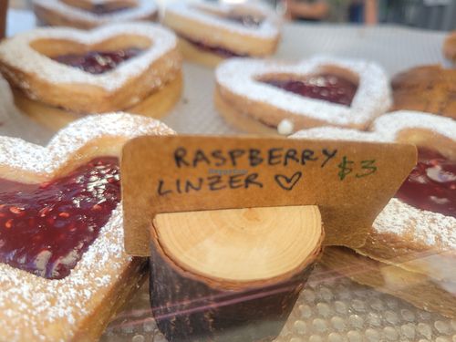 Raspberry Linzer at Camilla's Sourdough - Love Shack Cafe in Los Angeles