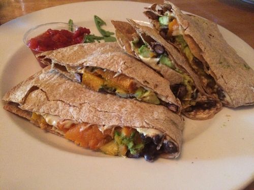 butternut and black bean fajitas- yum! at Garden Grille Cafe in Pawtucket
