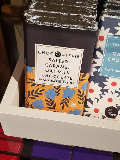 Vegan chocolate at Wallington Hall gift shop at Clock Tower Cafe in Morpeth