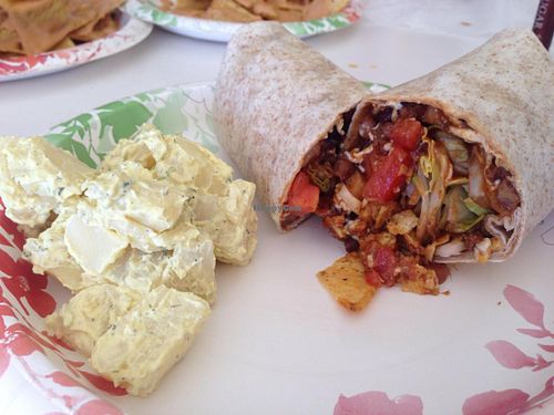 Chili wrap. It's very good, fresh ingredients, and I'm looking forward to try other wraps too. at Loving Hut in Arlington