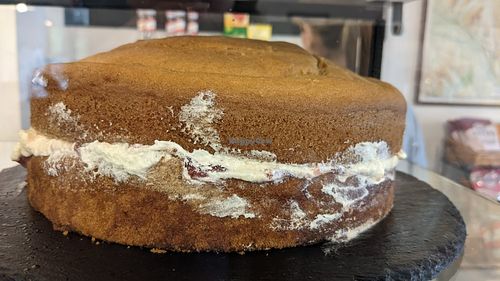 Victoria sponge at The Old Barn Tearoom in Malham