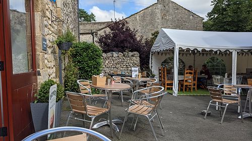 Courtyard at The Old Barn Tearoom at The Old Barn Tearoom in Malham
