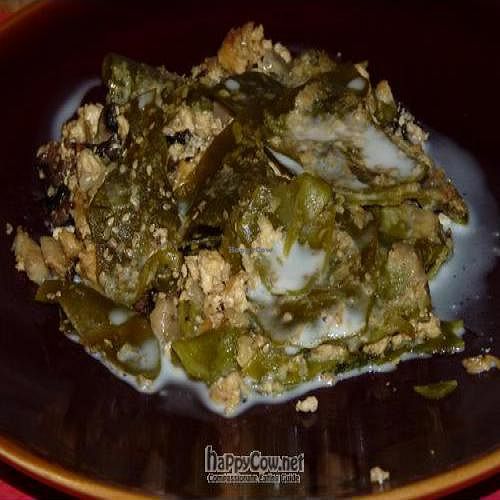 Tofu and mushrooms lasagna at Enarak in Ansoain