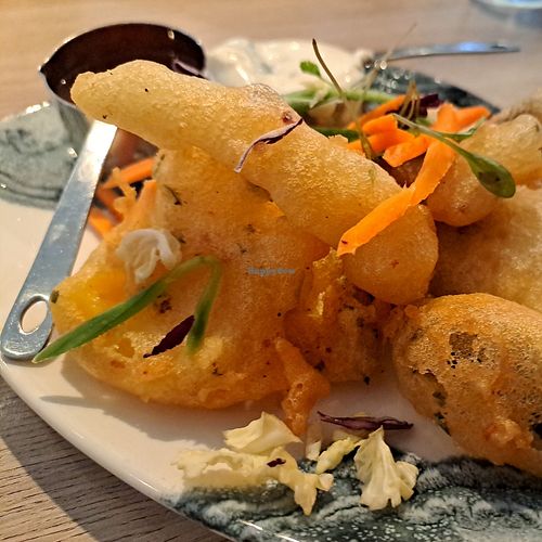 Veg tempura starter at River House in Stirling