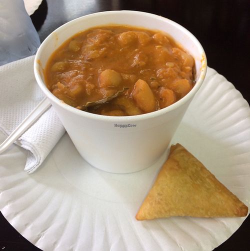 not photogenic but delicious  at Vrushiks Vegetarian Foods in Durban