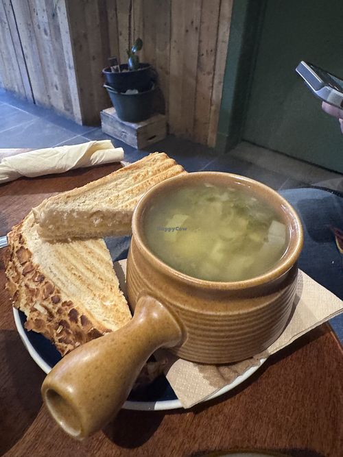 Soup and toastie   at Curran Geal in Edinburgh