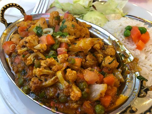 Alloo gobi at Sitar Indian Cuisine in Santa Cruz