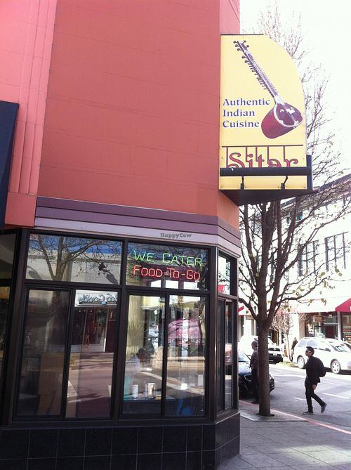 outside at Sitar Indian Cuisine in Santa Cruz