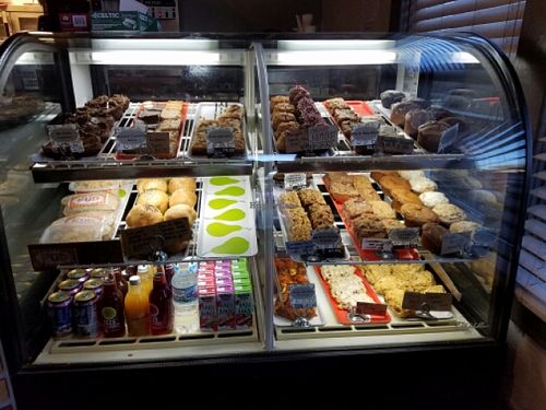 bakery case at Mud Pie Vegan Bakery and Coffee in Kansas City