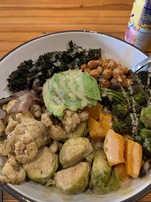 The superfood bowl is delicious and very filling!  at Lifestyle Next Door in Bedford