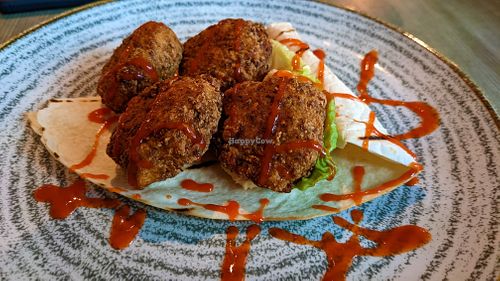 Sweetcorn fritters at The Bluebird Inn in Blackburn