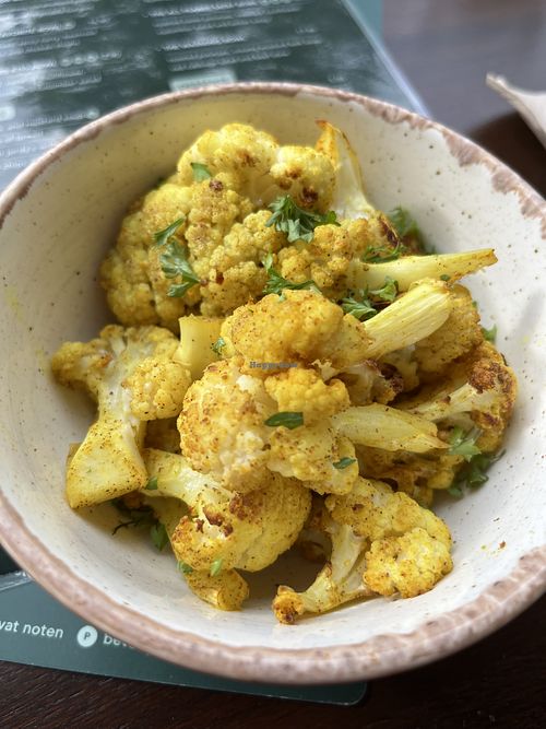 Roasted cauliflower with turmeric, cinnamon & cumin  at The Harvest in Delft
