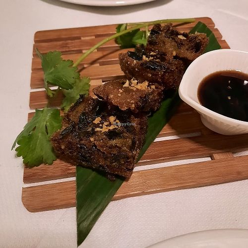 Crispy Chinese chive cake at Mali Vegan Thai in South West London