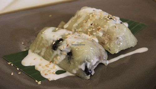 Thai Bananas in Sticky Rice, 'Khao Tom Madt’)   at Mali Vegan Thai in South West London