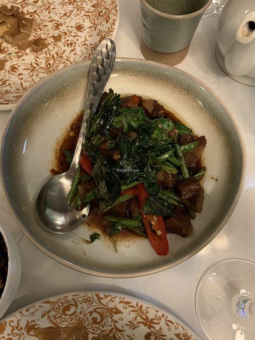 Vegan pork  at Mali Vegan Thai in South West London