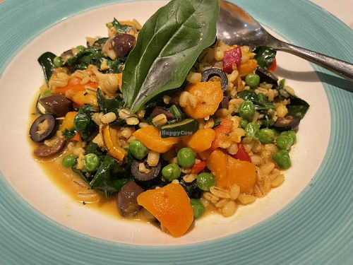 Delicious barley vegetable risotto on their lunch special. Lots of veg😄 at Oolaa - Petite in Hong Kong Island