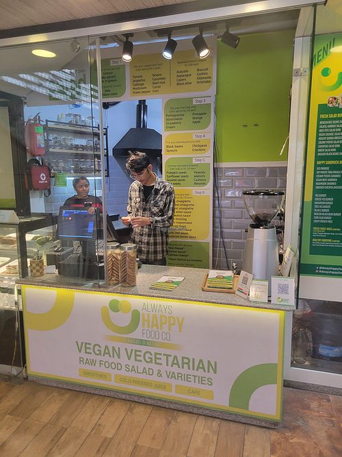 Counter at Always Happy Food co. in Kathmandu