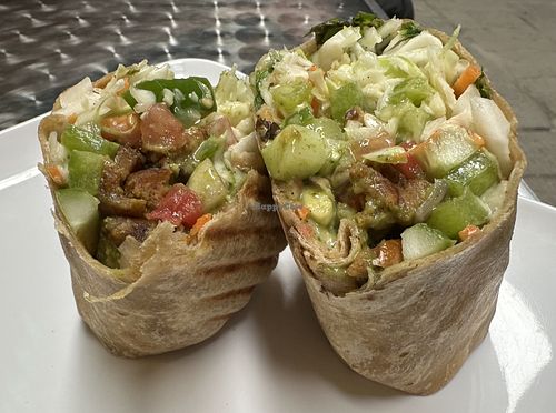 Vegan sausage wrap    at Always Happy Food co. in Kathmandu