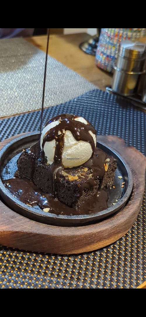 Sizzling brownie at Always Happy Food co. in Kathmandu