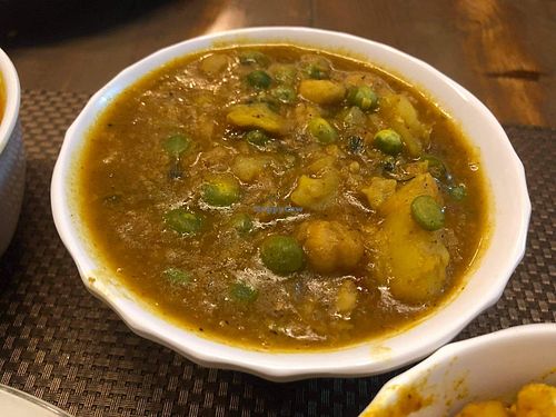 Peas and potato curry at Yummy India in Chiang Mai