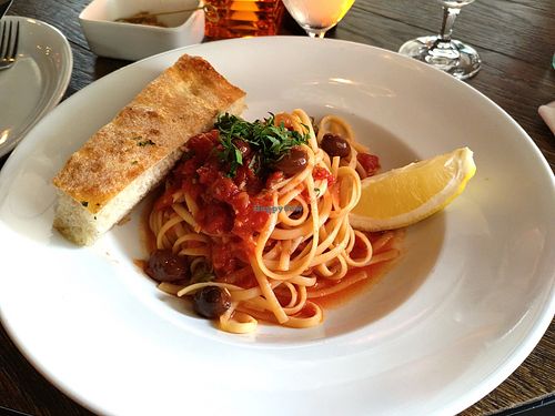Linguine alla puttanesca at Olivia Zachariasbryggen in Bergen