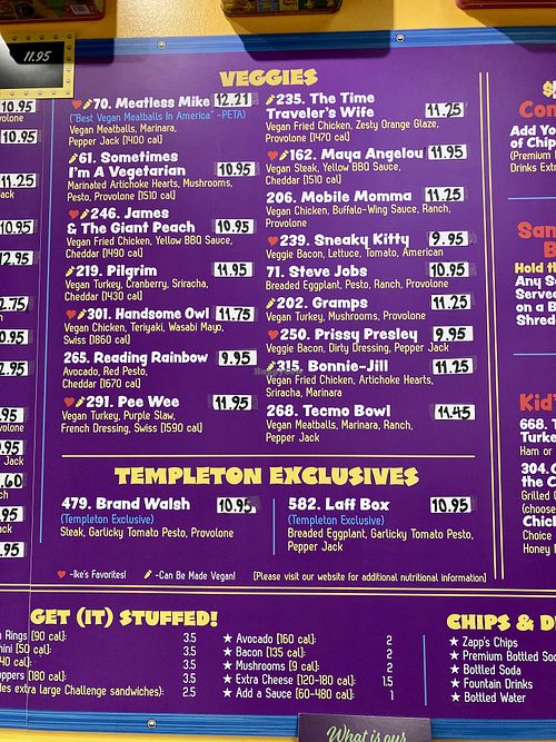 October 2023 Menu  at Ike's in Templeton