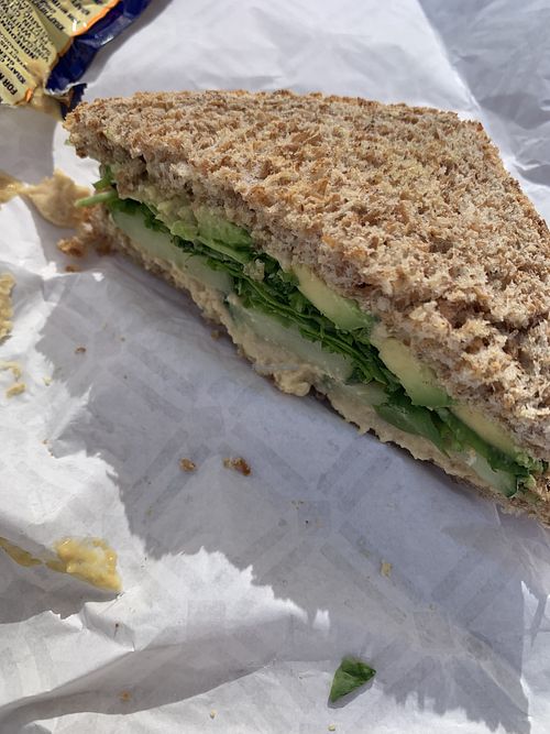 Avocado and cucumber sandwich without cheese  at Bushel and Peck's in Beloit
