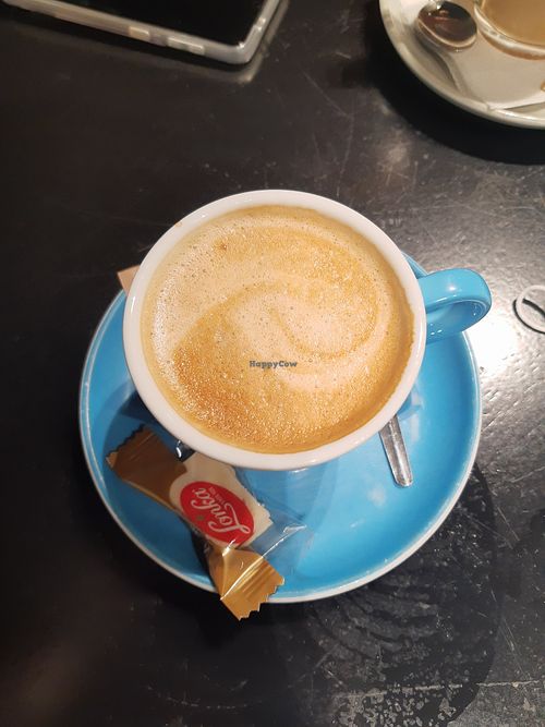 Soy coffee at AMS - Crossroads in Schiphol