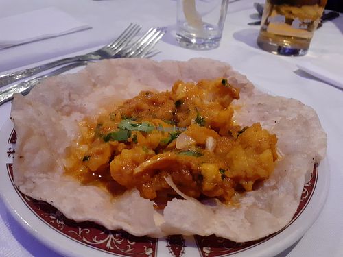 Garlic cauliflower puri at Indian Brasserie in South Shields