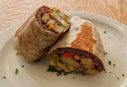 vegan burrito at Heist Cafe in San Francisco