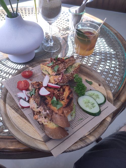 Vegan club sandwich at MOMI in Frankfurt
