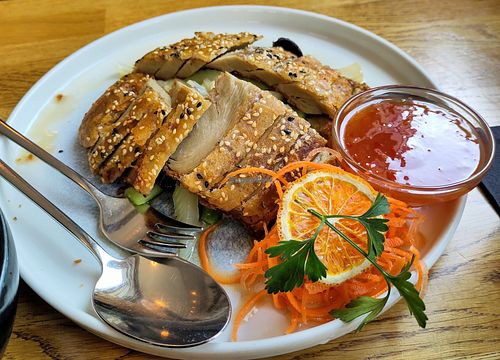 Deep fried vegan duck at The Butterfly Lovers in Berlin