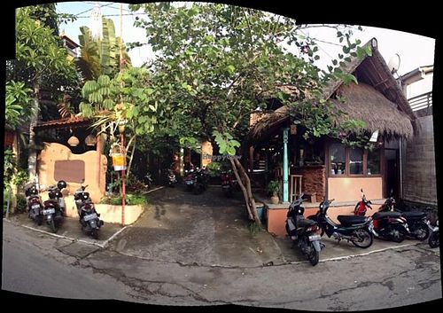 Soma from the street at Soma Cafe in Ubud