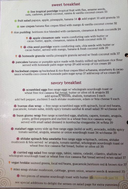 Soma menu p 006 at Soma Cafe in Ubud