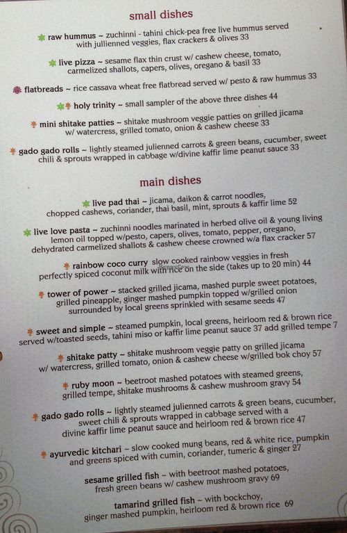 Soma menu p 007 at Soma Cafe in Ubud