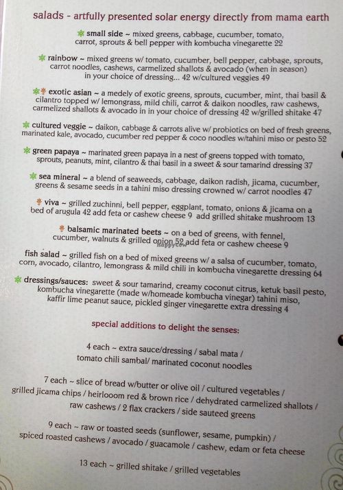 Soma menu p 008 at Soma Cafe in Ubud