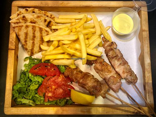 Chicken Portion!!!! at Souvlucky in Ios